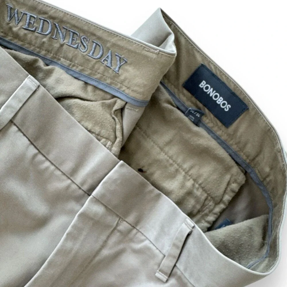 Bonobos Weekday Warrior Wednesday Wheat Straight Flat Front Chino Mens 34/34 EUC
